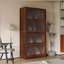 Bibliothèque contemporaine avec portes fermées en verre et armoire de rangement de bureau
