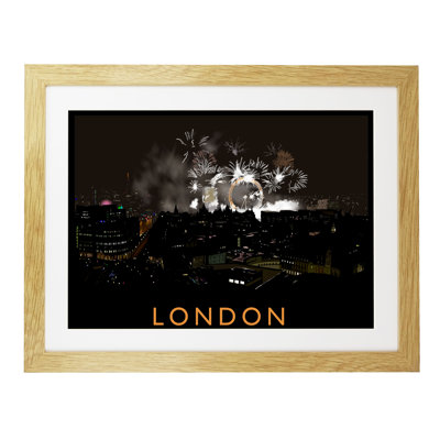London Fireworks 1 Piece Wall Art