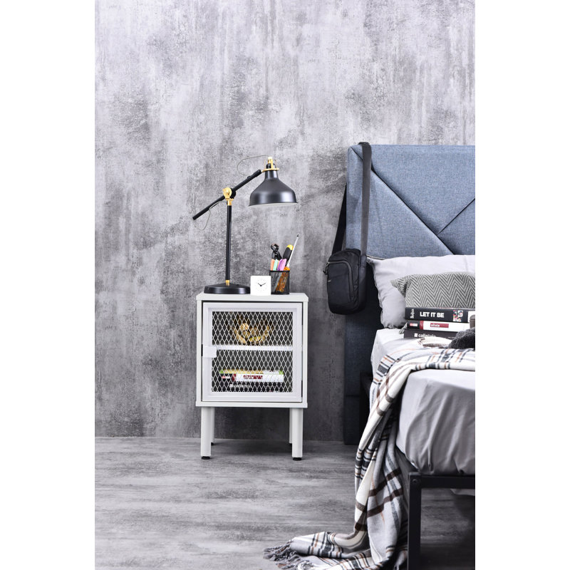 Cheatwood 41.2cm W Manufactured Wood Bedside Table, White