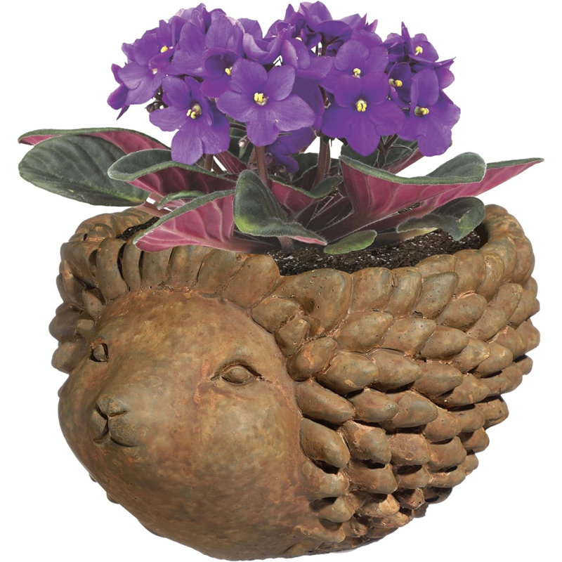 Derwin Statue Planter, 3" H x 4.25" W x 5" D, Rust
