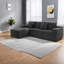 Canapé modulaire à compression, velours côtelé pelucheux 104,3 po x 68,9 po, maison moderne