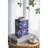 5.3X5.3X10" Valora Blue And White Square Lidded Jar