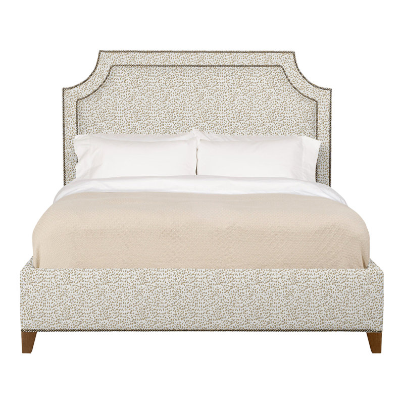 Audrey/Asher Upholstered Bed, Worthy Snow, Havana, Yes