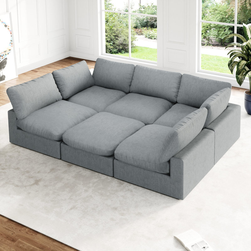 Canapé modulaire rembourré en nuage, canapé confortable et moderne, rembourré de duvet, sièges profonds convertibles pour salon, salon, chambre à coucher