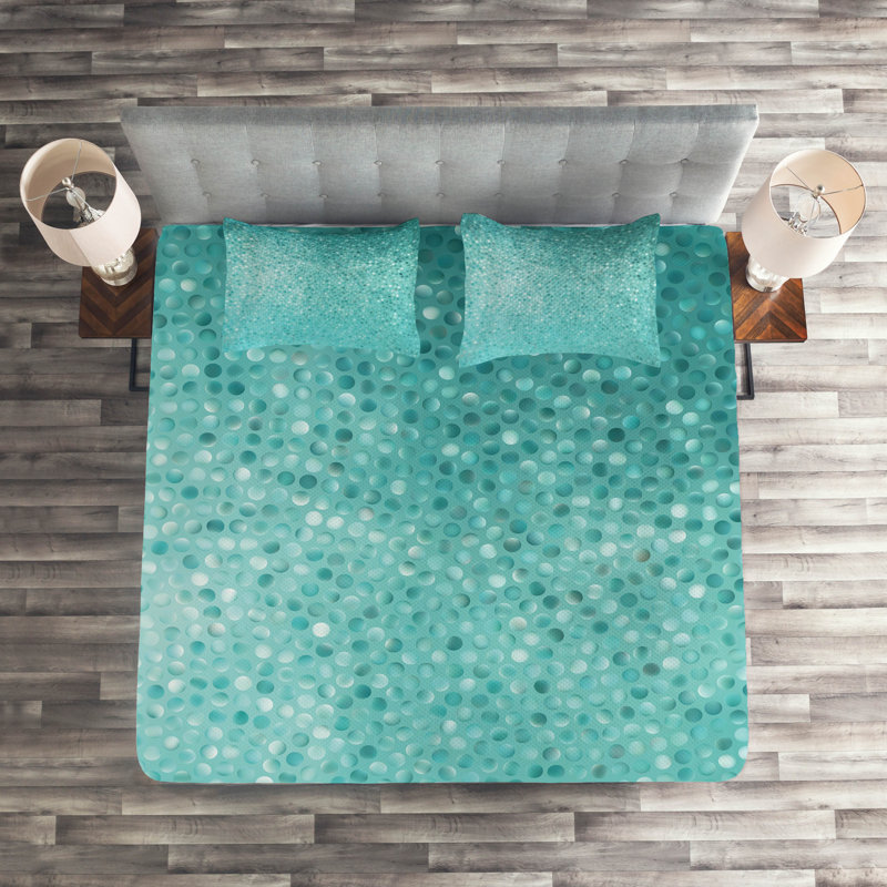 Dots Coverlet, King Bedspread + 2 Shams