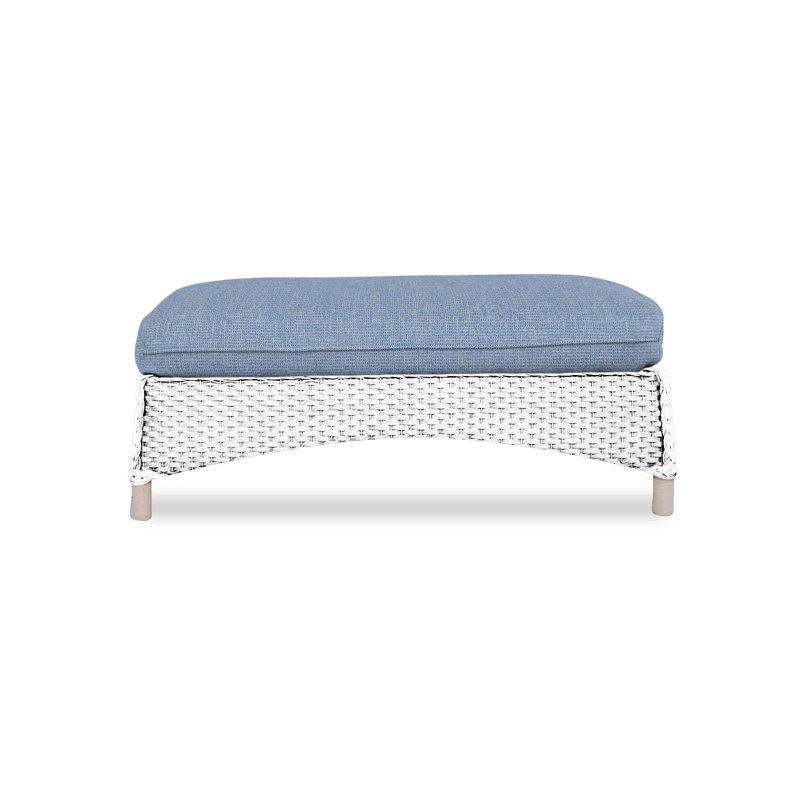 Mandalay Outdoor Ottoman, Demo Skyway, White