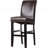 Upholstered Counter Stool with Solid Wood Frame