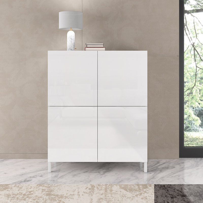 Daekwan 228.6cm Sideboard, White/Calacatta