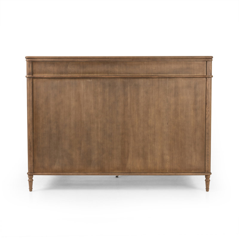 Toulouse Solid Wood Bed, Queen, Toasted Oak