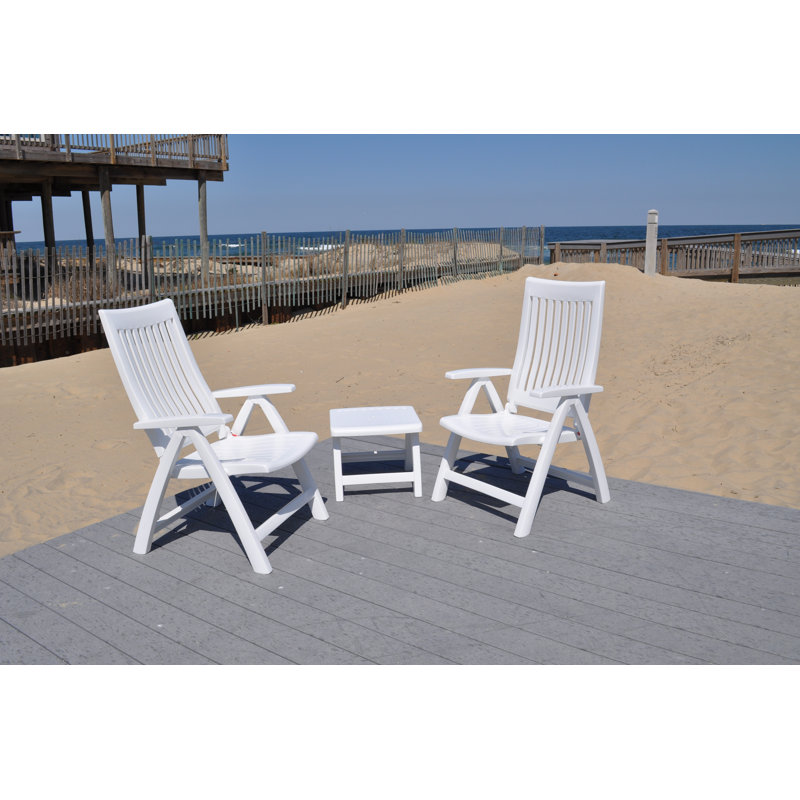 Roma Side Table Ottoman, White