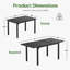 Table de salle à manger extensible 47,2 à 63 po pour 4 à 8 personnes-21203674