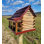 Cabane en rondins, toit en cèdre, 3 compartiments gigognes