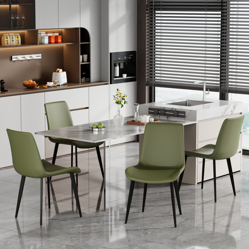 Ensemble de chaises de salle à manger Modern, 4, Vert