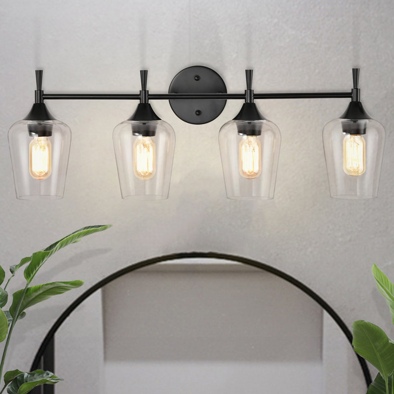 Letesha 4 - Light Dimmable Vanity Light, Matte Black