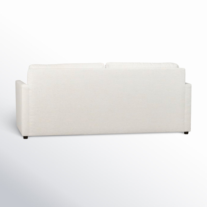 Damari 84'' Upholstered Bench Sofa, Nomad Snow Crypton® Chenille