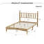 Lit plateforme en bois avec tête de lit en forme de gourde, lit plateforme de style rétro avec support à lattes en bois-62549746-210750469