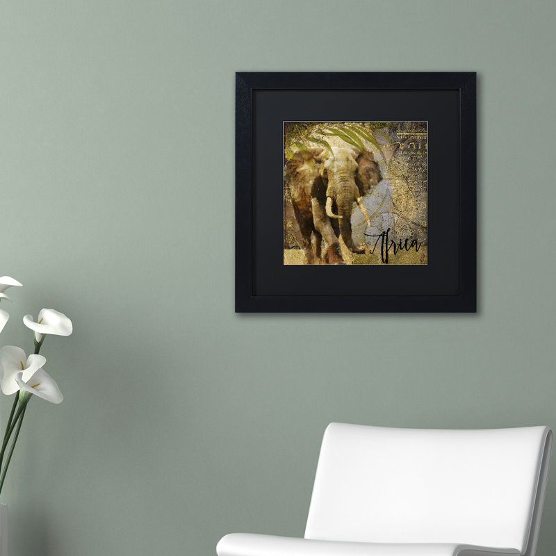 Taste of Africa III Acrylic Painting on Canvas with Silver Frame