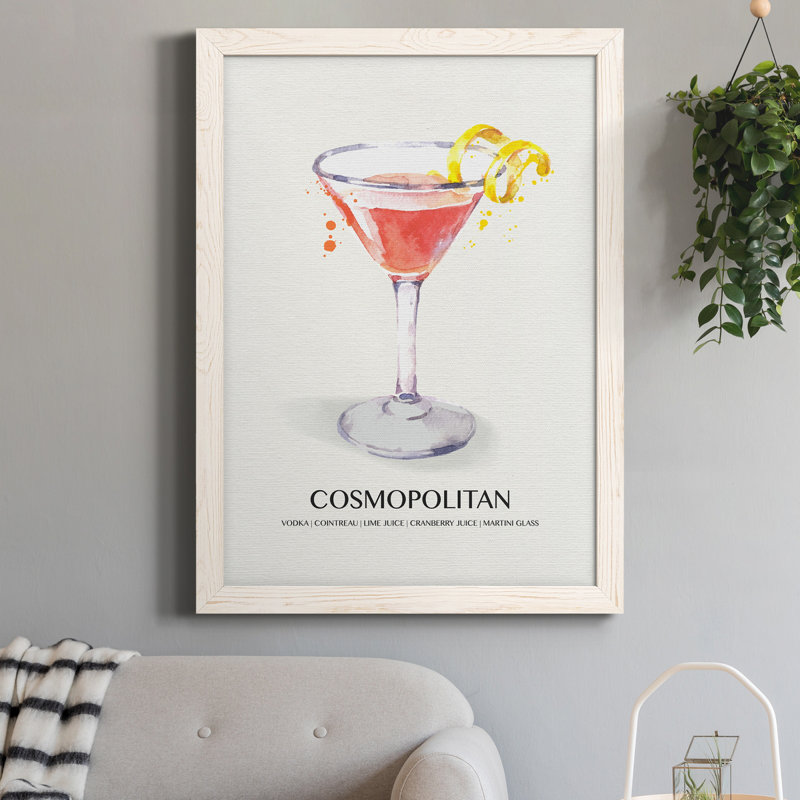 Cosmopolitan - cadre photo, impression sur toile, H 31,5 po x l 23,5 po x P 1,5 po, Blanc