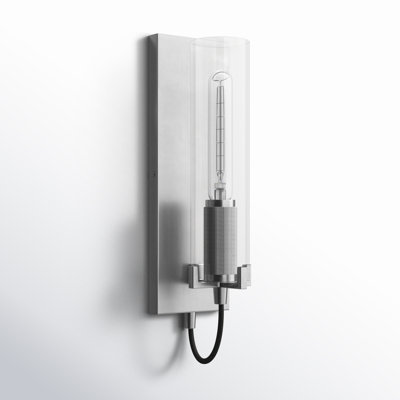 Cala Single Light Glass Dimmable Armed Sconce