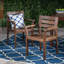 Ensemble de 2 chaises de salle à manger, fauteuil de patio en bois d'acacia, pour cour, bord de piscine, jardin, brun foncé-970331161