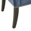 Banc d'appoint bleu rembourré avec pieds en bois massif et structure en contreplaqué - Revêtement, pieds, assemblage requis
