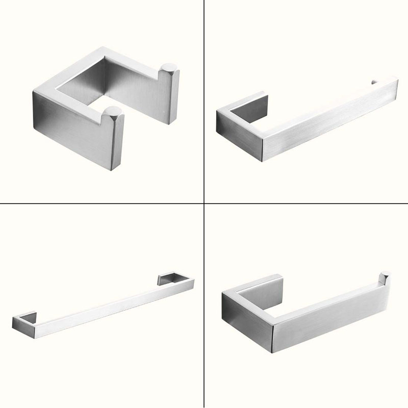 4 - Piece Bathroom Hardware Set, Brushed Nickel