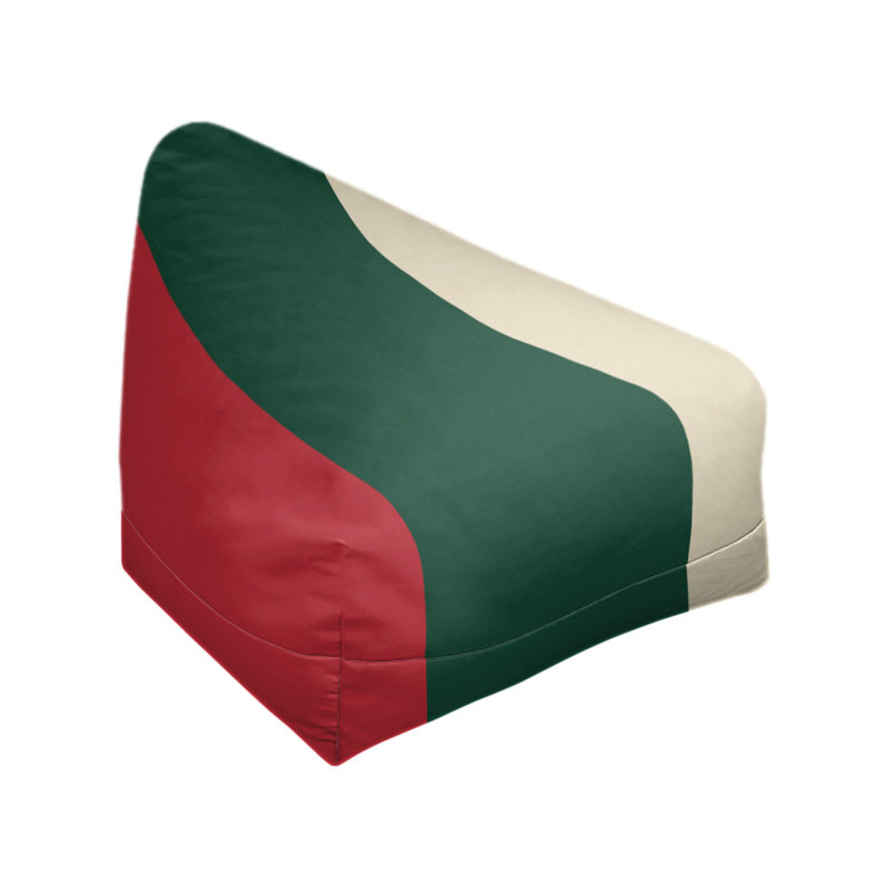 Bean Bag Cover, 42" H x 38" W x 2" D, Iron Range Red/Forest Green/Minnesota Wheat