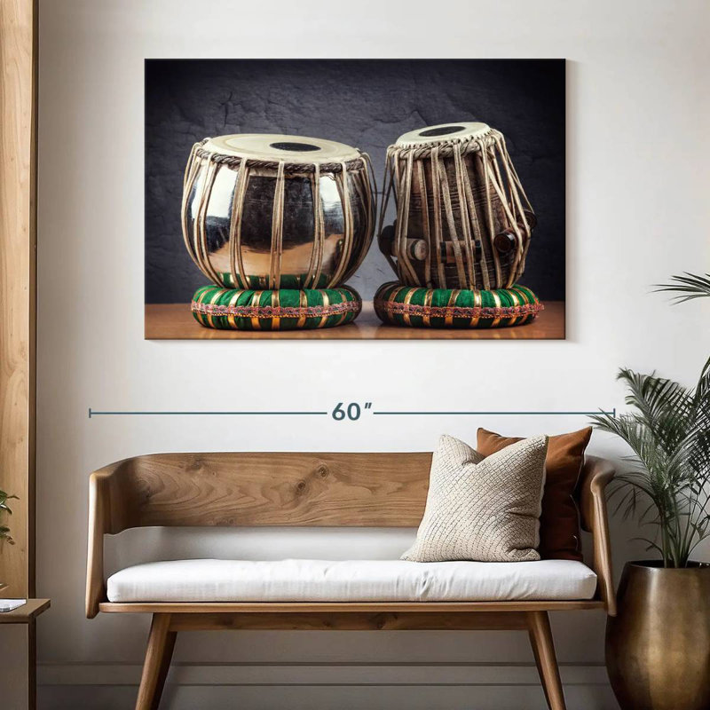 Abarca Tabla Drums, H 32 po x l 48 po