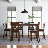 Ketron 6-Piece Counter Height Dining Set w/ Upholstered Seats