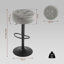 Swivel Upholstered Velvet Adjustable Height Bar Stool-123930078-163254614