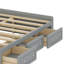 Structure de lit plateforme avec tiroirs