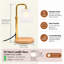 Lampe avec chauffe-bougie givré avec base en bois, minuterie et gradateur, fond de cire à hauteur réglable pour bocaux de bougie parfumée, décoration intérieure et cadeau de pendaison de crémaillère