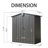 6 ft. x 4 ft. Dark Gray Metal Shed with Gable Roof-104174389