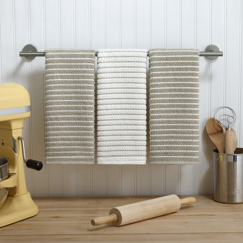 Izod Westport 3-Piece Kitchen Towel Set, Linen