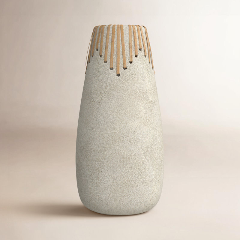 Vase de table en céramique 11,5 po Tylese Beige