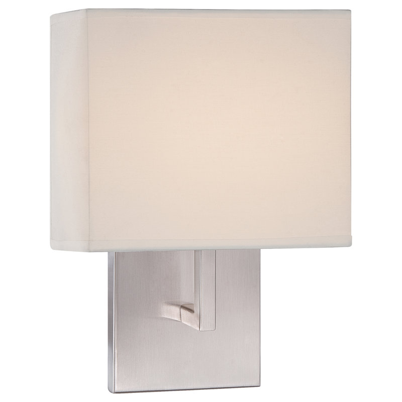 Steel LED Flush Mounted Sconce, Brushed Nickel
