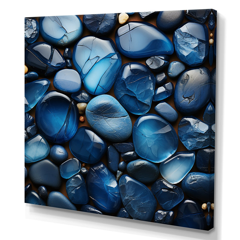 Pierres zen bleu saphir - impressions sur toile Spiritual Stone, Toile tendue, H 36 po x l 36 po x P 1,5 po