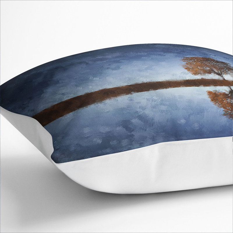 Tree at Dusk Vol.3 Scatter Cushion with Filling, 40cm H x 40cm W x 15cm D, White