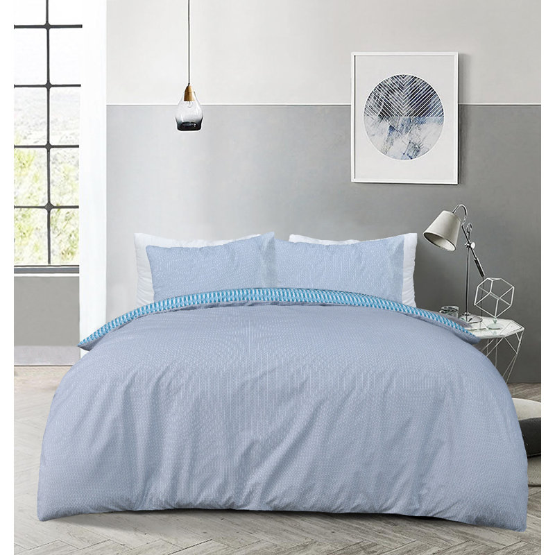 George Oliver Renita Geometric Shapes Duvet Cover Set with Pillowcases, Double Duvet Cover + 2 Standard Pillowcases