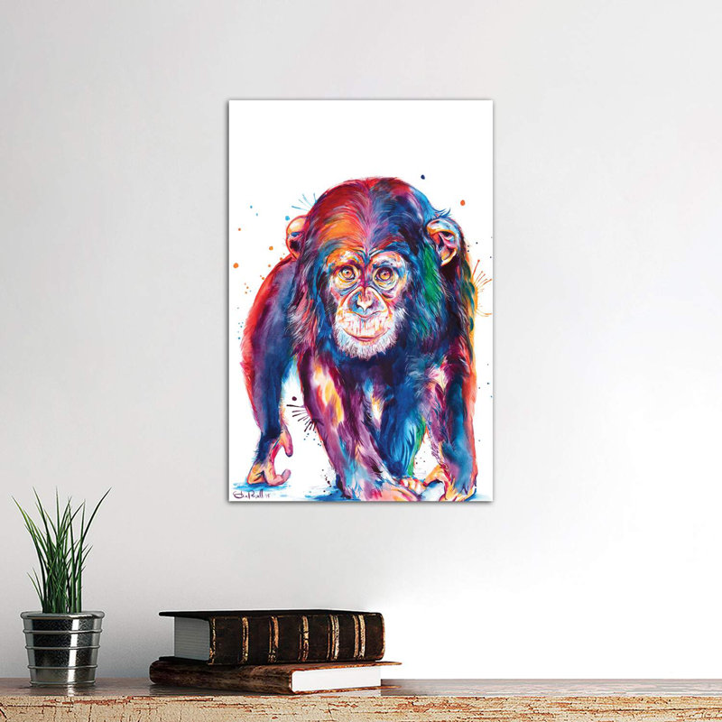 Chimp - Wrapped Canvas Painting, 66.04 cm H x 45.72 cm W x 1.91 cm D