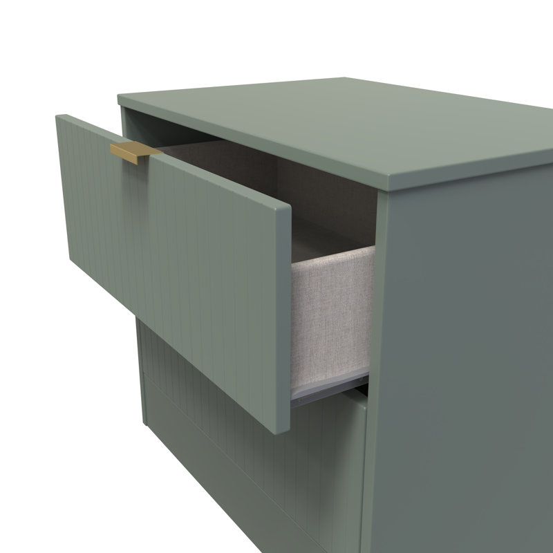 Berklie 58cm W Manufactured Wood Bedside Table, Reed Green