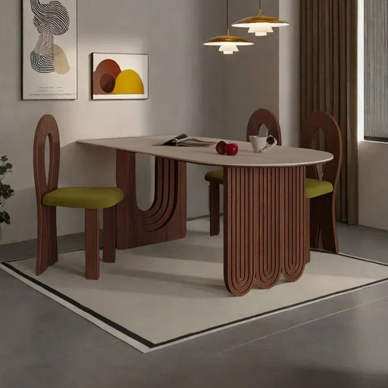Table de salle à manger française moderne, H 29,53 po x L 55,12 po x l 31,5 po
