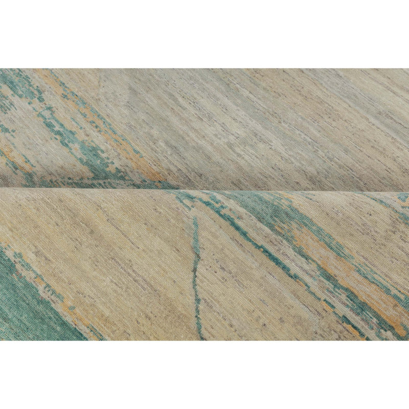 Tapis en laine noué à la main, Rectangle 10 pi x 14 pi