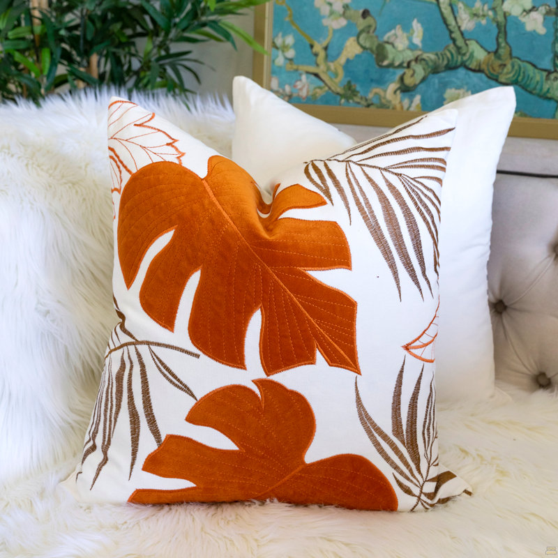 Coussin décoratif Vibes Leaf, Simple, Épice