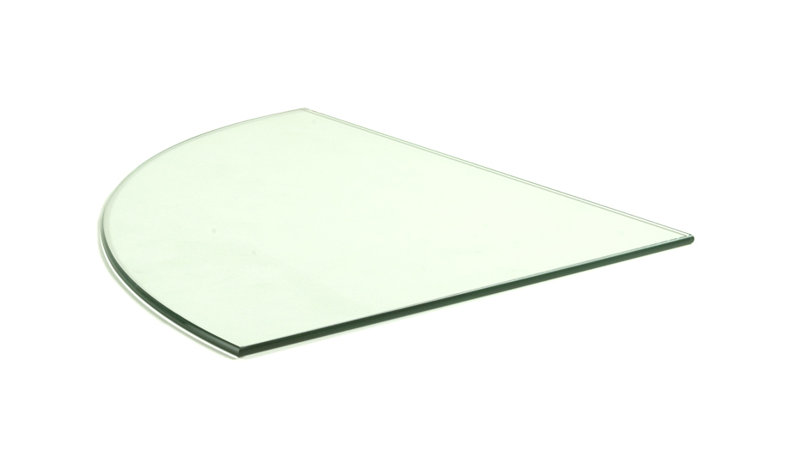 Raphael Triangle Glass Corner Shelf with Adjustable Shelves