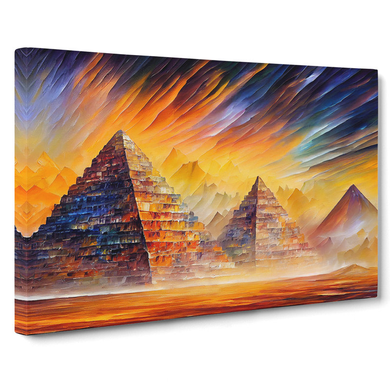 Pyramids Shimmering - Wrapped Canvas, 40cm H x 60cm W x 3cm D