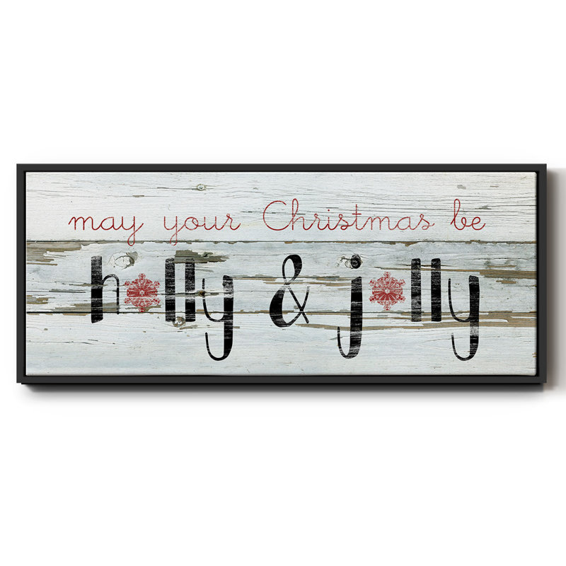 Holly & Jolly - toile encadrée, H 20 po x l 50 po