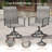 4-Person Outdoor Round Patio Dining Set With Swivel Chairs-801019913