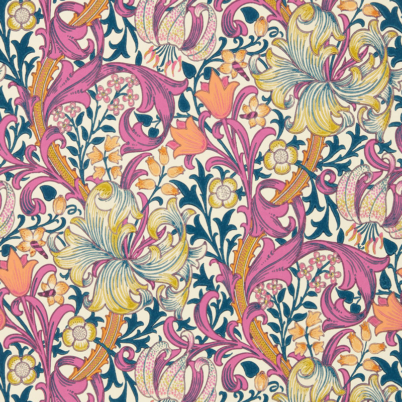 Lily 10.05m x 52cm Matte Wallpaper Roll, Pink Fizz