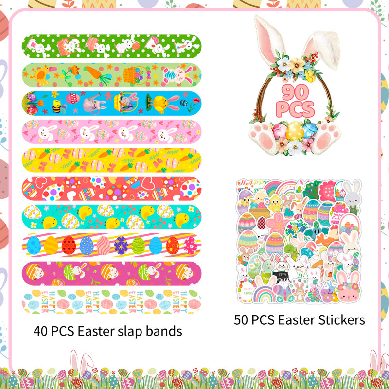 Easter Day Decorations, 90pcs Easter Party Decorations Set